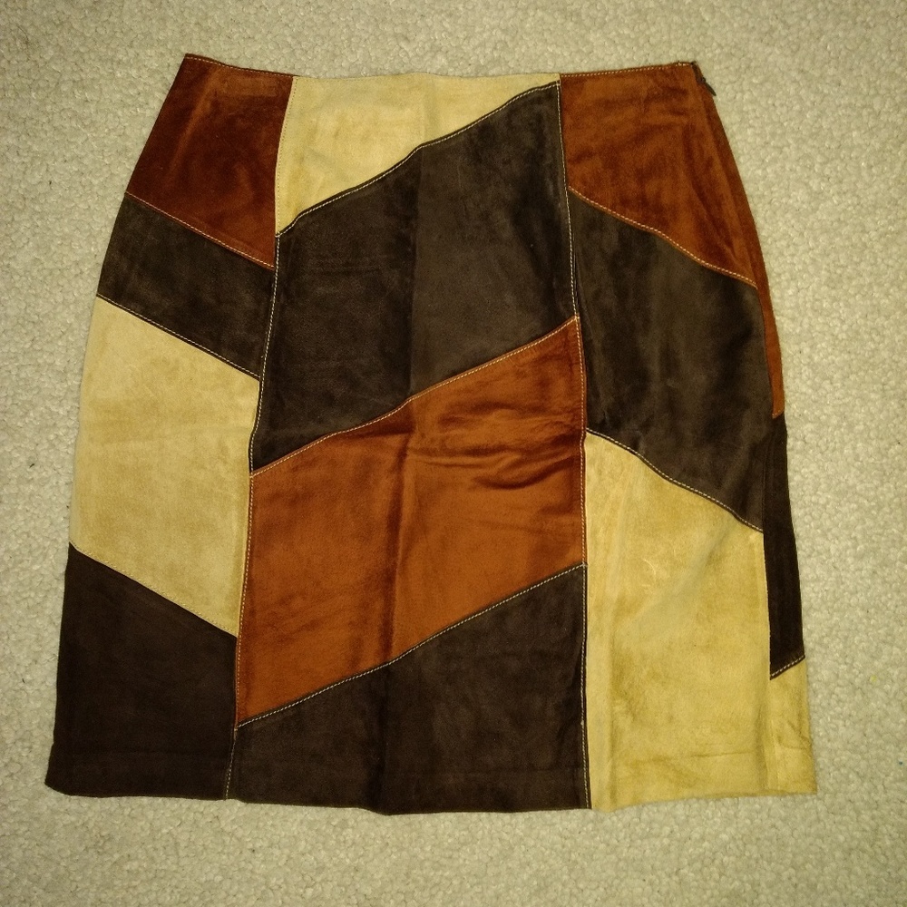NWT Apostrophe BOHO Leather skirt
